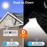 TENKOO 2026NEW XQ Solar Flood Lights Dusk to Dawn 6000K