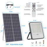 TENKOO 2024NEW XM Solar Flood Lights Dusk to Dawn 6000K