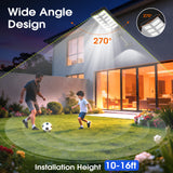 Solar Street Lights Outdoor - 16000 Lumens Solar Parking Lot Lights, LED Wide Angle Lamp with Motion Sensor IP67 Waterproof Commercial Lighting