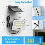 TENKOO 2026NEW XQ Solar Flood Lights Dusk to Dawn 6000K