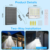 TENKOO 2026NEW XQ Solar Flood Lights Dusk to Dawn 6000K
