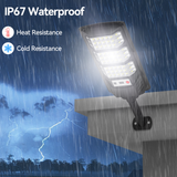 TENKOO Solar Street Lights Outdoor 4 Pack Solar Parking Lot Lights, 20000 Lumen Street Light with Motion Sensor LED Wide Angle Lamp Waterproof IP67 Commercial Lighting for Yard