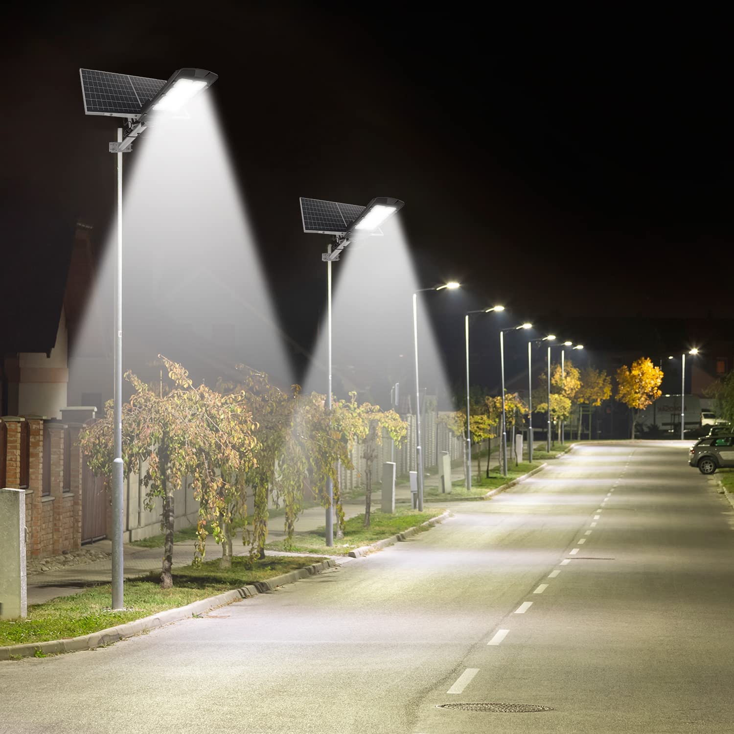 TENKOO 1000W Solar Street Lights Outdoor, 60000 Lumens Dusk to Dawn Se –  TENKOO Solar Street Light